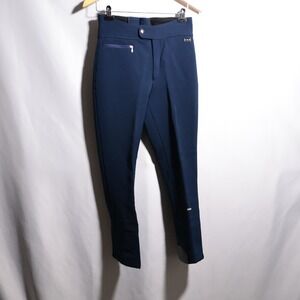Slalom Women's 32 Blue High Waist Slim Leg Ski‎ Pants with Stirrups